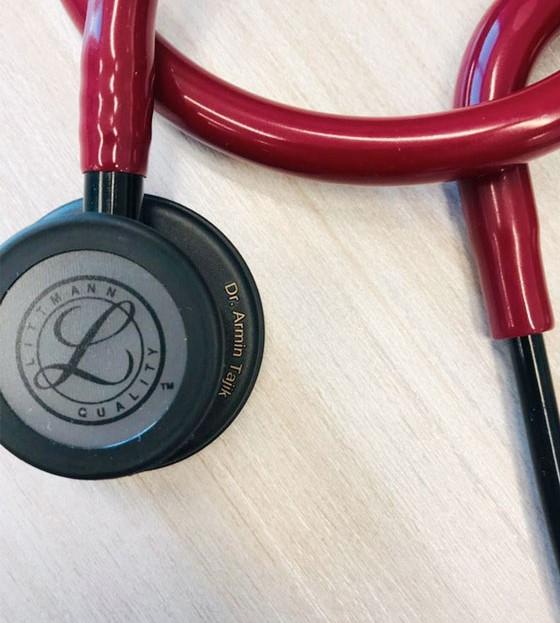 گوشی پزشکی لیتمن کلاس 3 زرشکی مشکی 5868