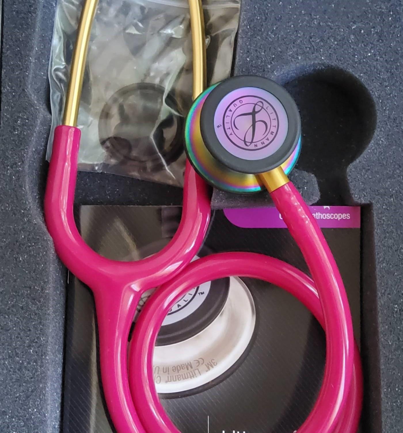 گوشی پزشکی لیتمن کلاس 3 تمشکی رنگین کمانی 5806