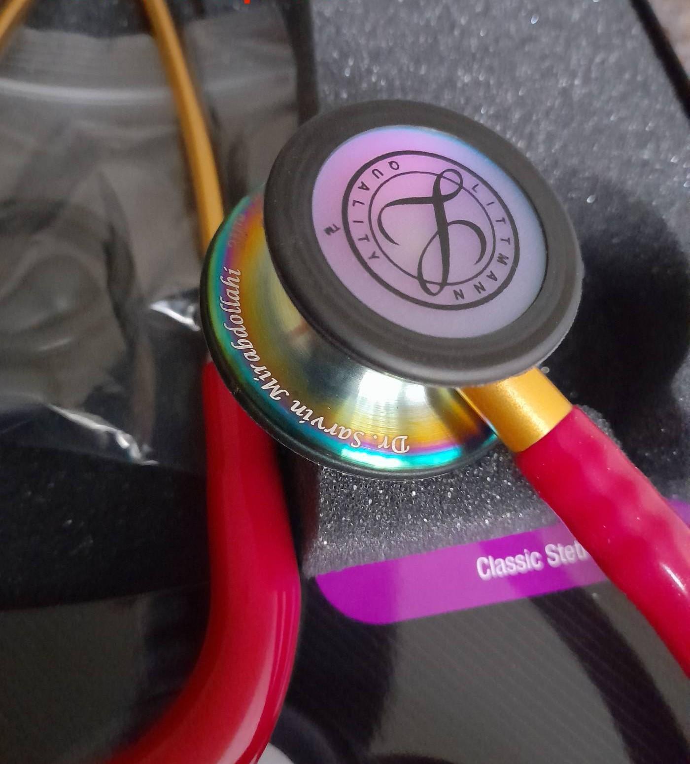 گوشی پزشکی لیتمن کلاس 3 تمشکی رنگین کمانی 5806