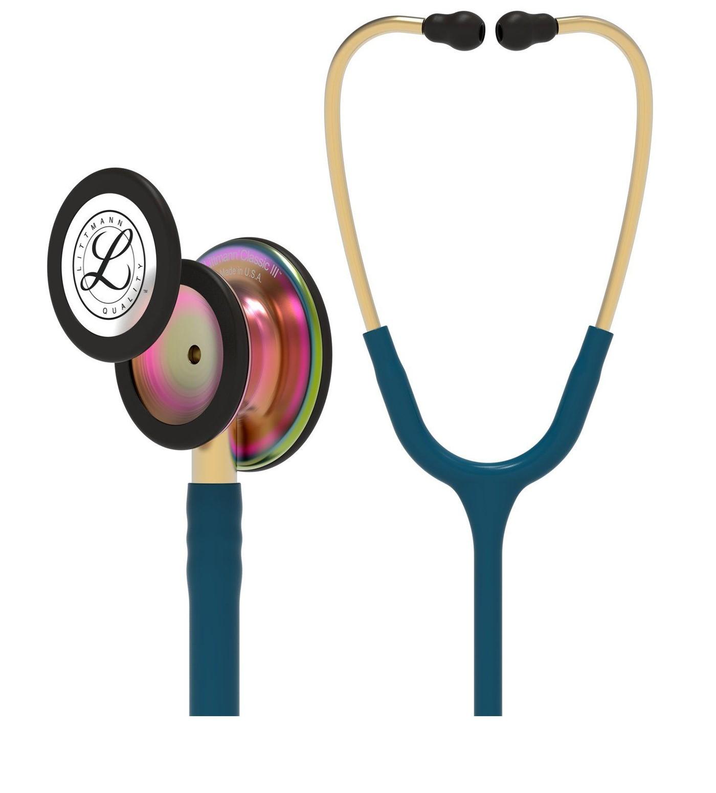 گوشی پزشکی لیتمن کلاس 3 آبی کاربنی رنگین کمانی 5807