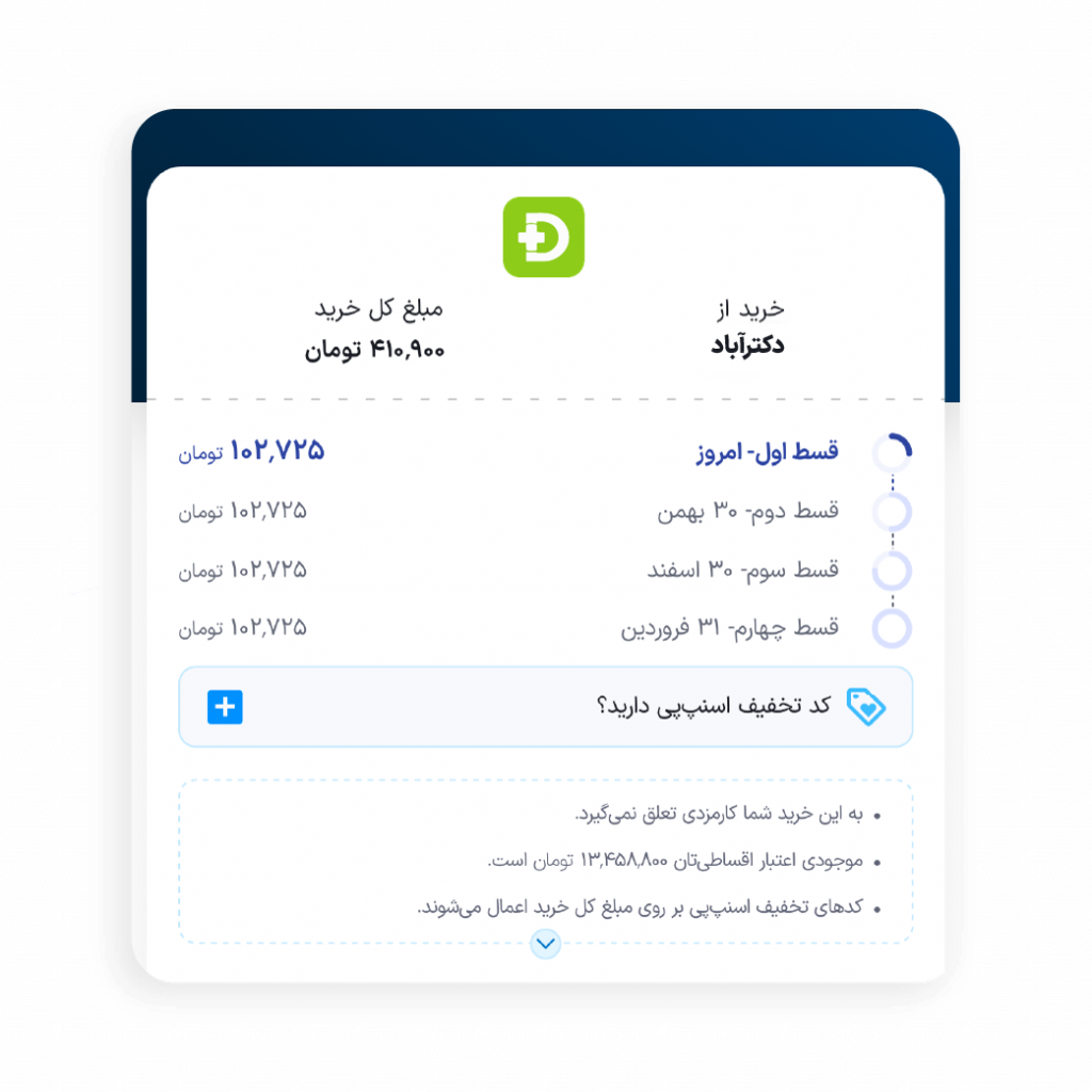 خرید اقساطی با اسنپ پی در دکترآباد