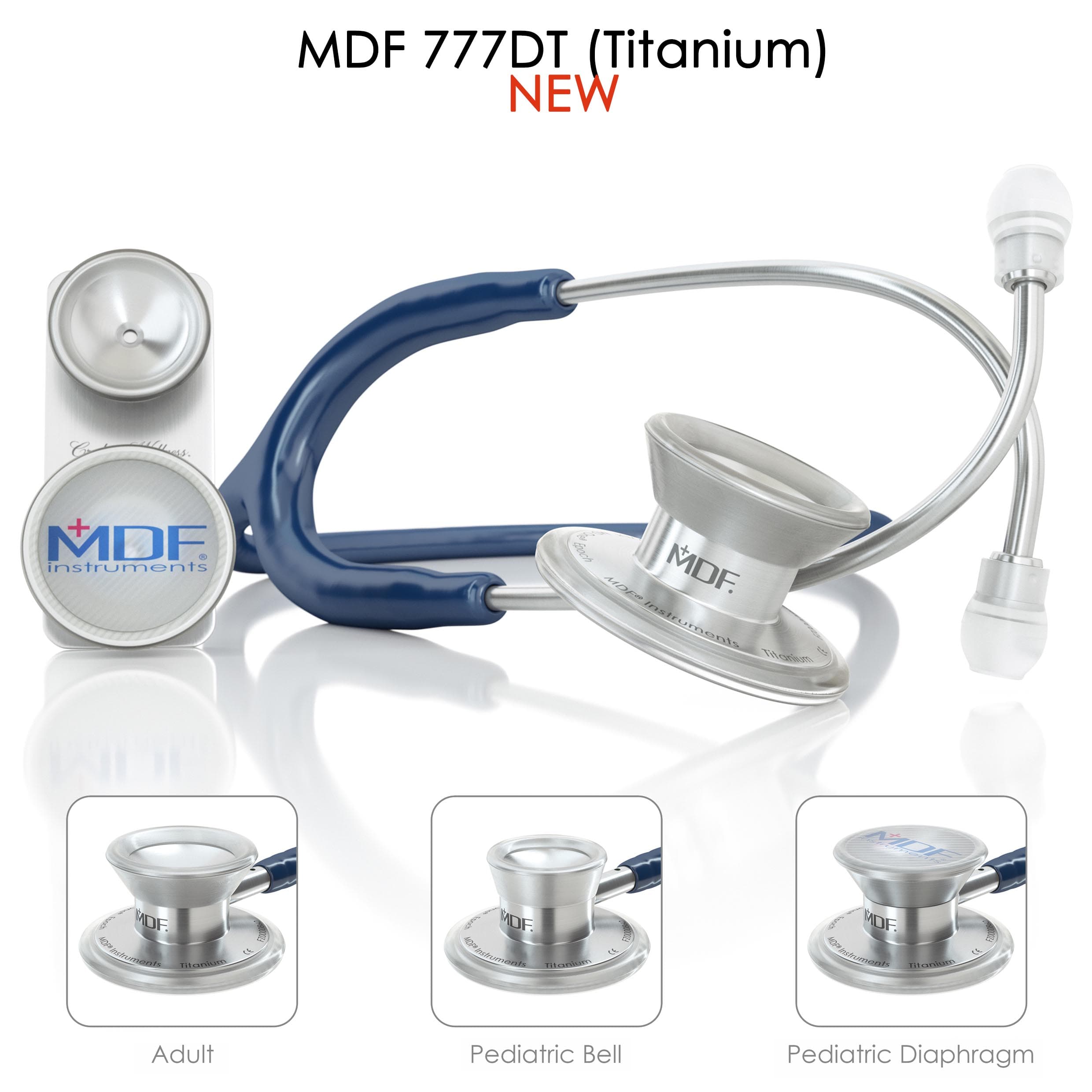 گوشی پزشکی تیتانیوم mdf 777DT آبی درباری