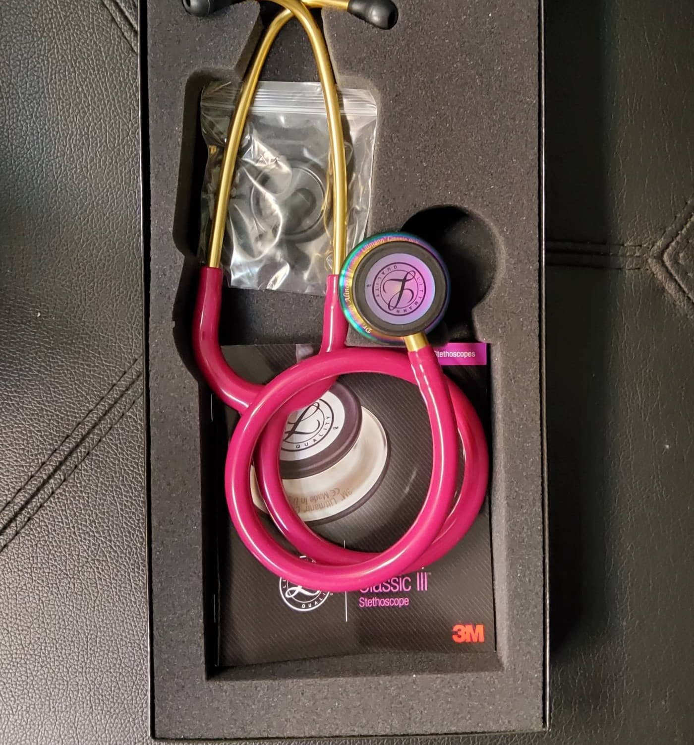 گوشی پزشکی لیتمن کلاس 3 تمشکی رنگین کمانی 5806