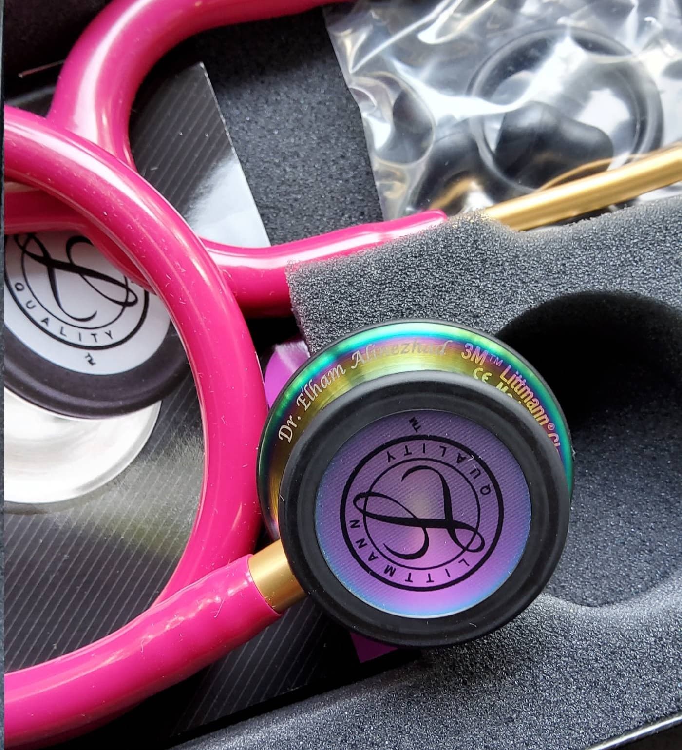 گوشی پزشکی لیتمن کلاس 3 تمشکی رنگین کمانی 5806