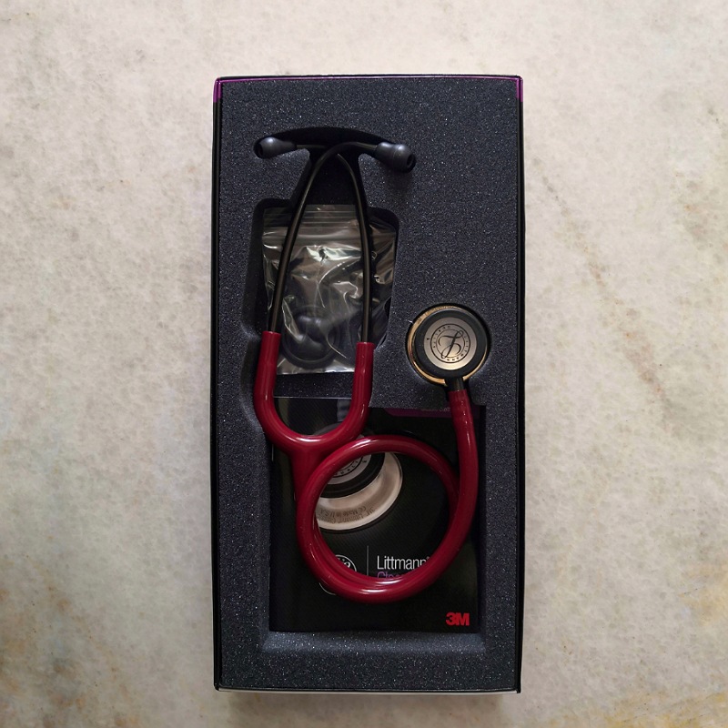 گوشی پزشکی لیتمن کلاس 3 زرشکی شامپاینی 5864