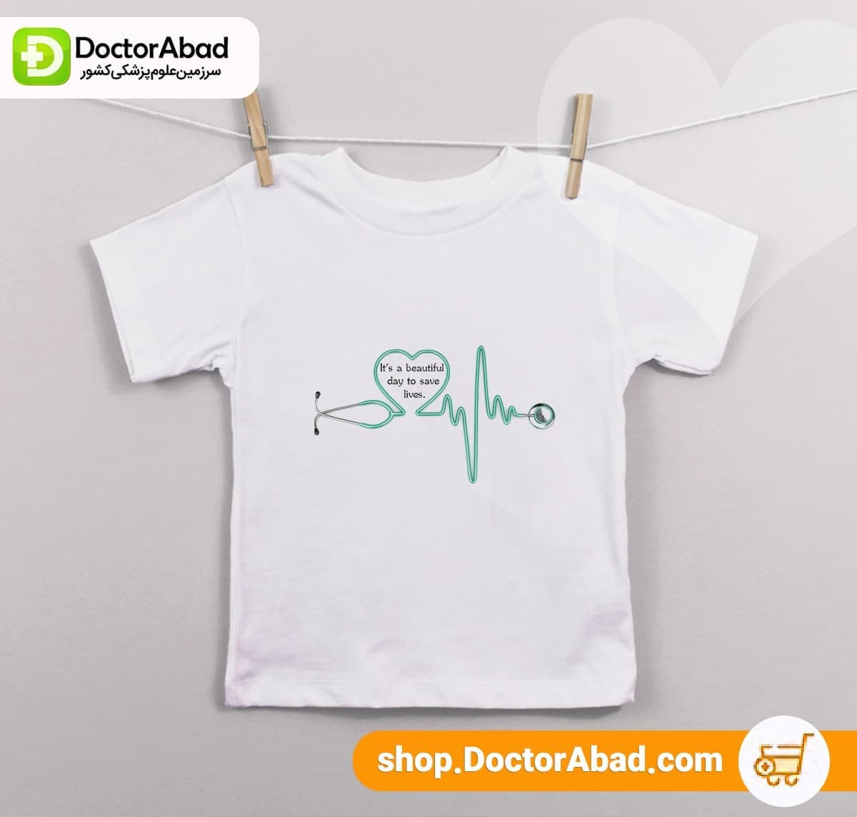 نیم تنه زنانه طرح گوشی پزشکی