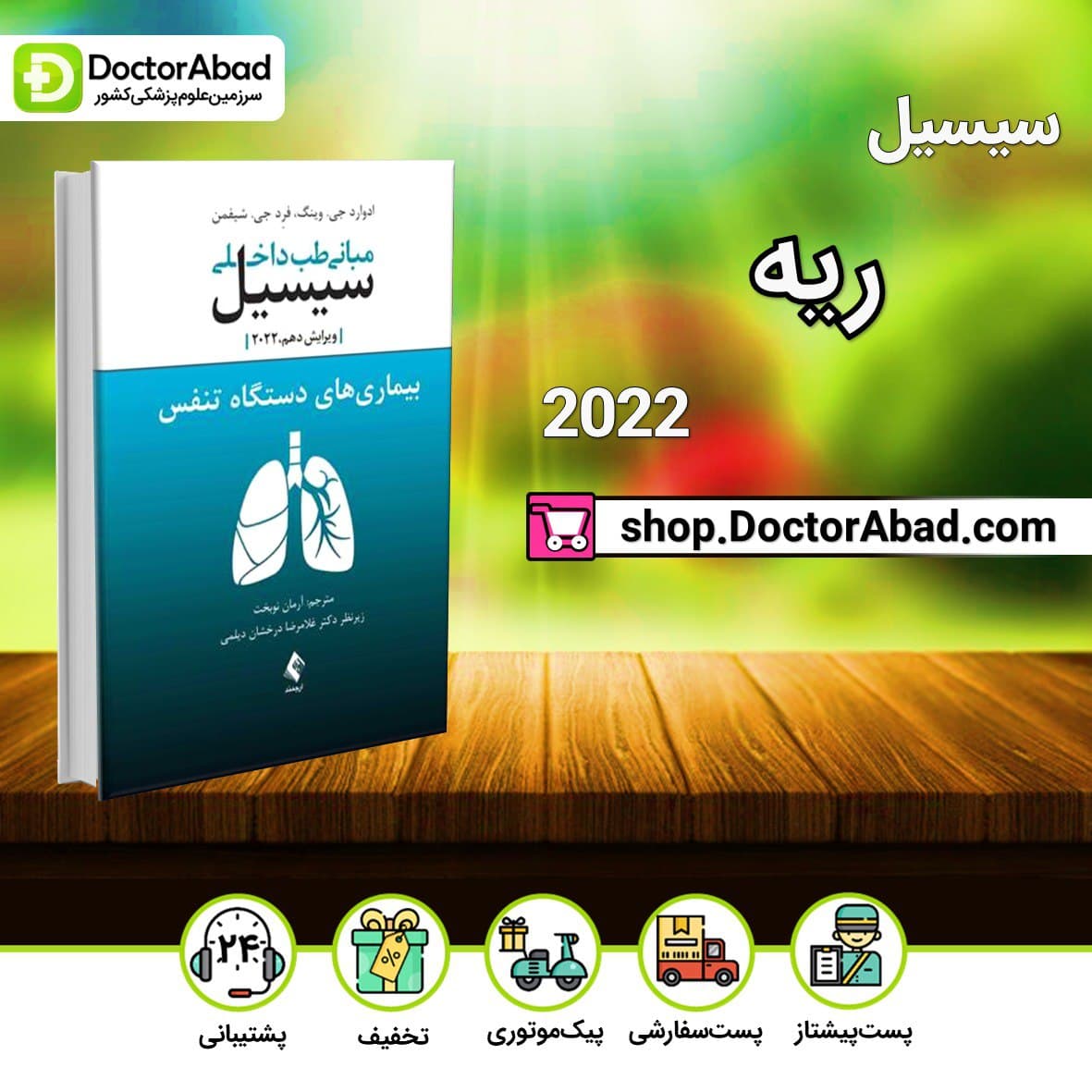 مبانی طب داخلی سیسیل 2022:بیماریهای دستگاه تنفس(ریه)(نشر ارجمند)