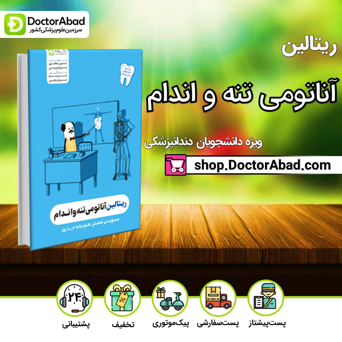 ریتالین آناتومی تنه و اندام دندانپزشکی(نشر دکترآباد)